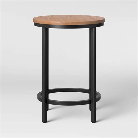 black box with hinge end tables metal base|black wooden end table.